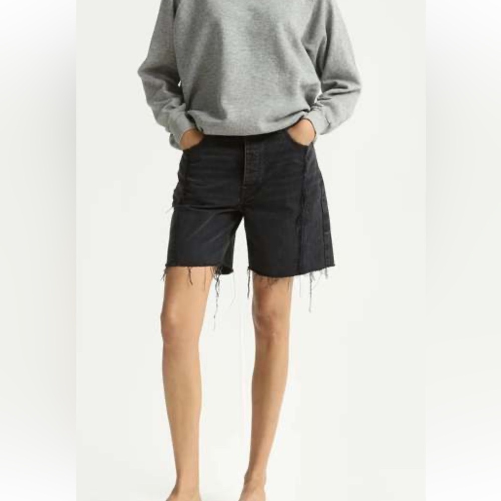 DALA Partner Short White Optico Denim Shorts Size 30 NWT